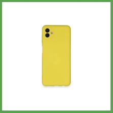 Bezos Samsung Galaxy A04 Uyumlu Kılıf Nano Içi Kadife Silikon - Sarı Mgc