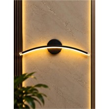 Liber Elektrik Modern Dekoratif Yay Siyah Pilli ve Elektrikli Duvar Apliği Günışığı