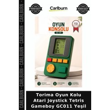 Carlburn Delux Serisi Torima Oyun Kolu Atari Joystick Tetris Gameboy GC011 Yeşil Mini Eğlence Elektronik