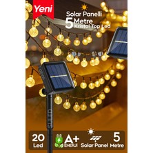 Suled Kristal Toplar 5 Metre Solar Enerjili Bahçe Aydınlatması LED Işık Gün Işığı Dekoratif Iç & Dış Mekan
