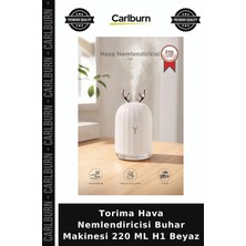Carlburn Torima Hava Nemlendiricisi Buhar Makinesi 220 ml H1 Beyaz Masaüstü Aroma Hediyelik Eşya Dekor Ürün