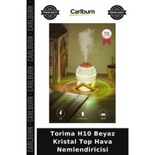 Carlburn Torima H10 Beyaz Kristal Top Hava Nemlendiricisi Buhar Makinesi Dekoratif Yenidoğan Odası