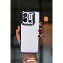 Ragy Redmi 12C Kılıf Kamera Lens Korumalı Şeffaf Kenarları Renkli Logo Gösteren Parlak Kapak