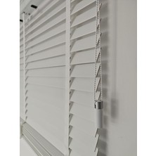 Beyaz Renk %100 Orijinal Ahşap Jaluzi Perde 50 mm Ofis Modern ve Tüm Mekanlar Için