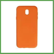 Bezos Samsung Galaxy J7 Pro / J730 Kılıf Nano Içi Kadife Silikon - Turuncu Mgc