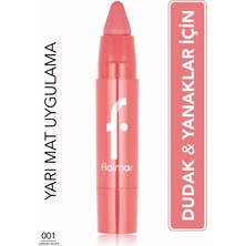 Flormar Lip & Cheek Yüksek Pigmentli Kremsi Yarı Mat Bitişli Crayon - 001 Urban Rose