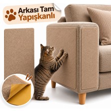 Moda Large Büyük Arkası Tam Yapışkanlı Boy Keçe Kedi Mobilya Koruyucu Tırmalama Önleyici Koruma Halısı