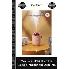 Carlburn Özel Seri Torima H16 Pembe Buhar Makinesi 280 ml Ambiyans Estetik Dekoratif