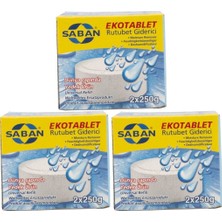 Saban Saban nem Alıcılı ve Rutubet Giderici Yedek Tablet  2X250 gr Naturel 3'lü Paket