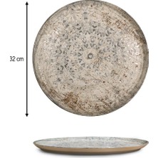 6'lı Valencia Servis Tabağı (Pizza) 32CM Dijital Fade Rinart