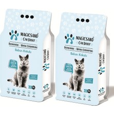 Magicsand Marsilya Sabunu Kokulu Topaklanan Kedi Kumu %100 Doğal Bentonit 2X10LITRE