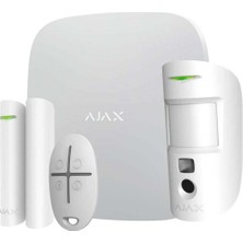 Ajax Starter Hub Kit Plus Kablosuz Alarm Seti Keypad Yok Beyaz