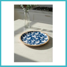 Defne Store Mango Agacı Servis Tabağı & Sunum Tabağı 25 cm Desenli Dfnbez