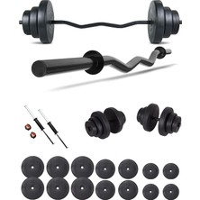 Tr Spor Z Bar Dambıl Seti ve Fitness Ağırlık Seti 95 kg