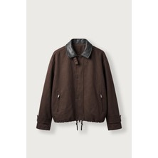 Abluka Online Erkek Relax Fit Gabardin Kumaş Ceket Kahverengi