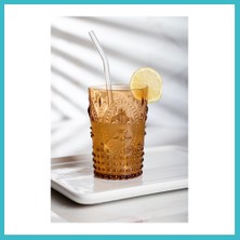 Defne Store Akrilik Bal Tekli Kısa Bardak & Su Meşrubat Kahve Yanı Bardağı 400 ml ( Cam Değildir ) Dfnbez
