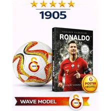 Galatasaray Wave Serisi 5 No Lisanslı 32 Panel Parlak Futbol Topu + Ronaldo Poster Hediyeli