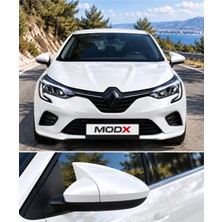 Renault Clio 5 2022 Model Araca Özel Boyalı Beyaz Yarasa Ayna Kapağı A+