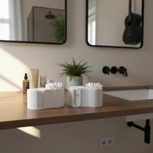 nextprintx Pamuk ve Kulak Çubuğu Düzenleyici Modern - Dekoratif Banyo Organizeri