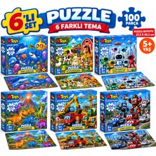 S-Online 6 Adet Mega Set 100 Parça Puzzle
