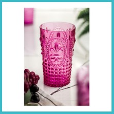 Defne Store Akrilik Pembe Tekli Uzun Bardak & Su Meşrubat Bardağı 750 ml ( Büyük Boy & Cam Değildir ) Dfnbez