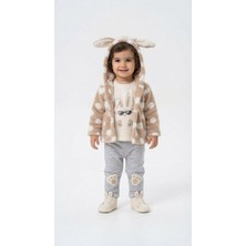 Baray Kız Bebek Kapşonlu Hırkalı Takım BRY-895