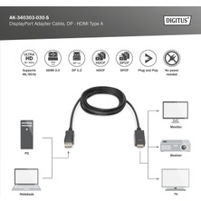 Digitus Dıgıtus Dp-Hdmı Görüntü Kablosu 3m (AK.340303.030.S)