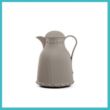 Defne Store 1 Lt Isı Yalıtımlı Çay ve Soğuk Su Termosu Soft Gri (12 Saat Sıcak Tutar& Içi Camdır) Dfnbez