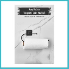 Defne Store Yapışkanlı Kare Başlıklı Siyah Kağıt Havluluk Dfnbez