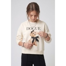 Dmb Kids Kız Çocuk Köpek Baskılı Sweat DMB-0903