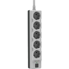 Dotvolt 5-Li Surge Hunter 350 Joules Akım Koruma Prizi 1.5metre Gri