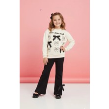 Dmb Kids Kız Çocuk Fiyonklu Ispanyol Taytlı Takım DMB-9886