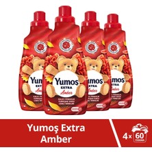 Tr Extra Konsantre Çamaşır Yumuşatıcısı Amber 1440 ml 60 Yıkama 4ADET