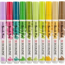 Tr Ecoline Brush Pen 10'lu Set, Botanik Renkler, Fırça Uçlu Marker