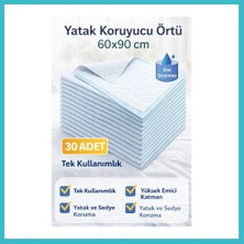 Defne Store Yatak Koruyucu Örtü 60X90 cm 30 Adet Tek Kullanımlık Sıvı Geçirmez Hasta Altı Bezi Dfnbez
