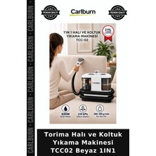 Carlburn Delux Serisi Torima Halı ve Koltuk Yıkama Makinesi TCC02 Beyaz 1ın1 Günlük Eşya Temiz Ev Yaşam Alanı