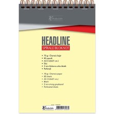 Keskin 145421 Bloknot Headline Spiralli Karton Kapak A4 80YP Çizgili