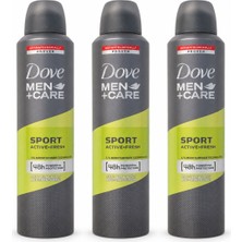 Dove Men+Care Sport Active+Fresh 48 Saat Erkek Sprey Deodorant 3X250 ml