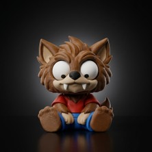 Demirhan3D 🐺 Kurt Adam Figürü 13 cm 👀 Hareketli Gözlü Korku Temalı Biblo, Dekoratif Masa Süsü ve Hediye