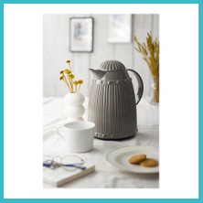 Defne Store 1 Lt Isı Yalıtımlı Çay ve Soğuk Su Termosu Gri (12 Saat Sıcak Tutar& Içi Camdır) Dfnbez