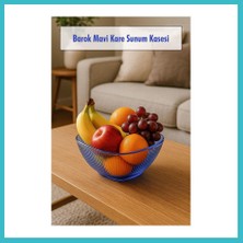 Defne Store Barok Mavi Orta Boy Kare Kase & Sunum Kasesi - 1,5 Lt Dfnbez