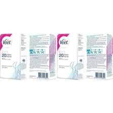Tr Pure Hipoalerjenik Bacak & Vücut Bölgesi Için Parfümsüz Sir Ağda Bandı (1 x 20 Adet) (2 Pa