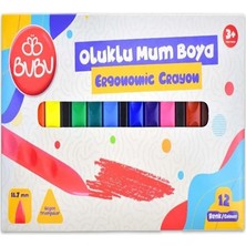 Bubu Bu-Bu CR0003 Mum Boya Pvc Kutu Oluklu 12 Renk
