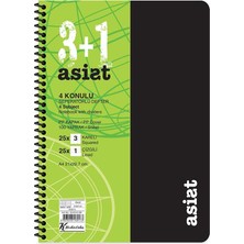 Keskin 351513-99 Defter Asist Ayraçlı Spiralli Pp Kapak A4 3+1 100YP