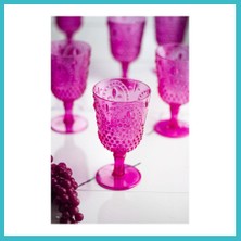 Defne Store Akrilik Pembe Tekli Kadeh & Su Meşrubat Kahve Yanı Bardağı 450 ml ( Cam Değildir ) Dfnbez