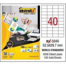 İnter Ekstrafix FIX-5040 Lazer Etiket 52.5X29.7MM