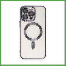 Bezos iPhone 15 Pro Max Uyumlu Kılıf Kross Magneticsafe Kapak - Titan Gri Mgc