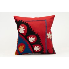 Kilim Wholesale Suzani Kumaştan Yapılmış Kırlent Kılıfı, 40X40 cm