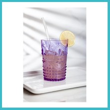 Defne Store Akrilik Mor Kısa Bardak & Su Meşrubat Kahve Yanı Bardağı 400 ml ( Cam Değildir ) Dfnbez