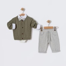 Name Baby & Kids Erkek Bebek Triko 3 Lü Takım CON-9027